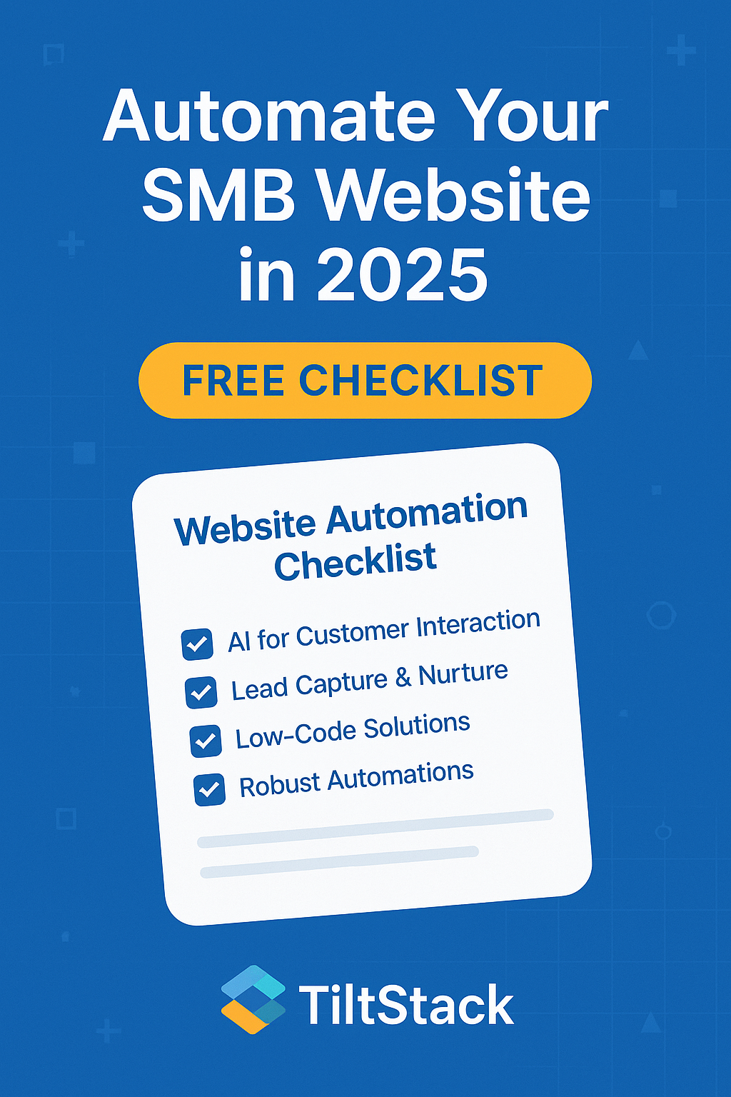 Local business owner reviewing a printed website and automation checklist for 2025